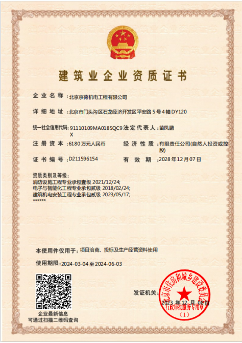 資質(zhì)展示
